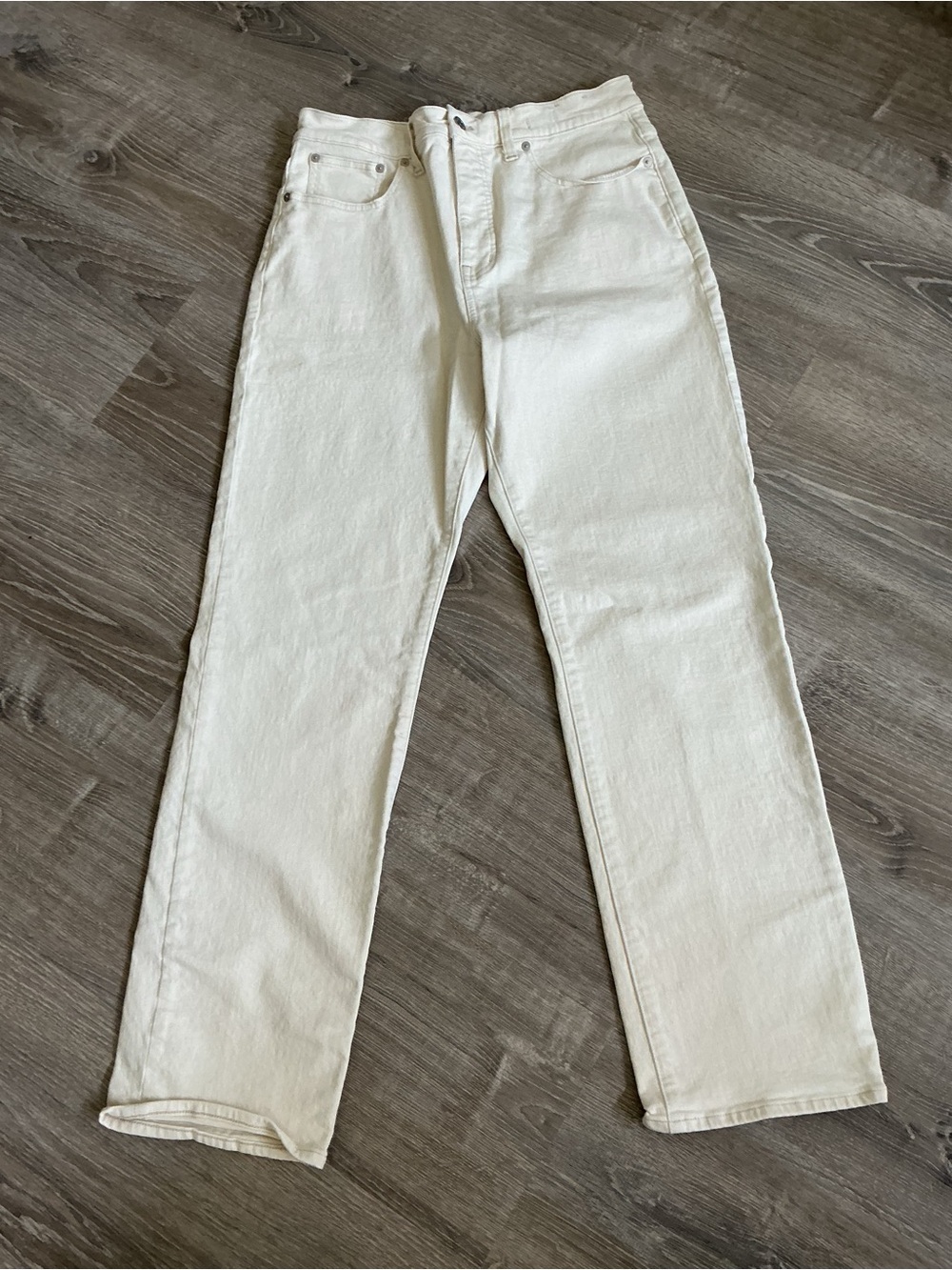 Madewell 90s Straight Off White Jeans